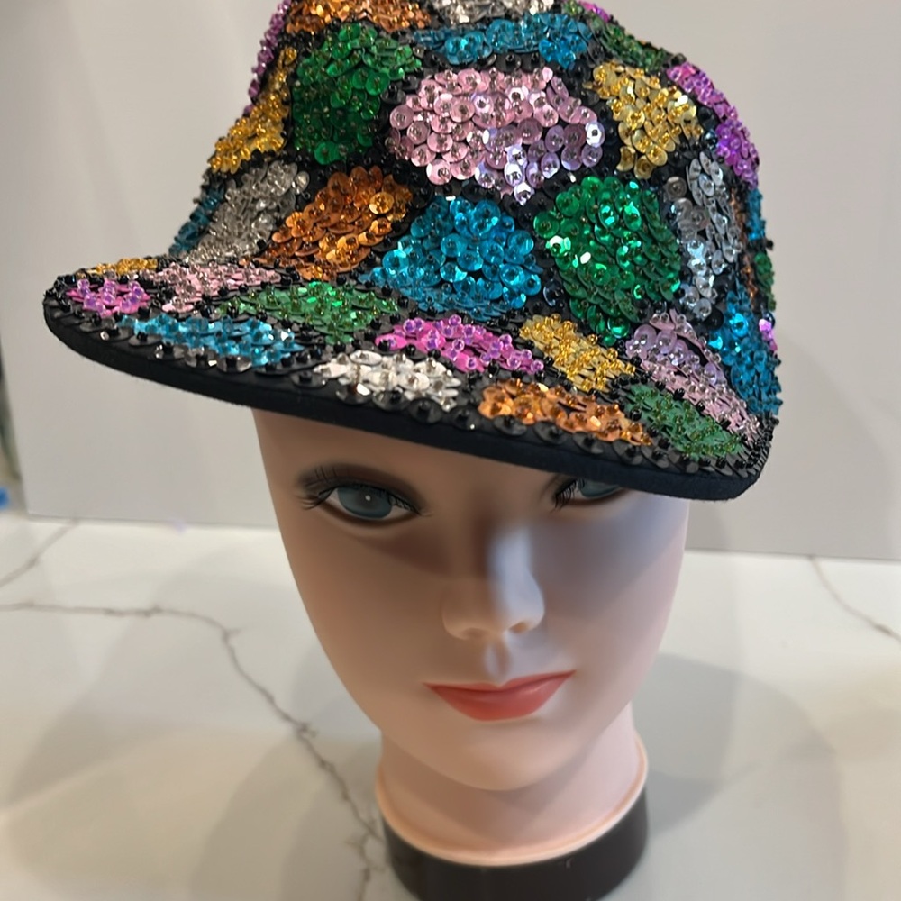 Sequins Galore French Beret/Cap. One size fits most. Never worn. Has stretch.